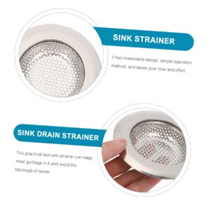 Generic 3pcs Sink Filter Strainer for Sink Faucet Knob Replacement Kitchen Sink Strainer Bathtub Drain Cover Stopper Bath Filter Bath Tub Plug Stopper Bath Sink Food Mesh Stainless Steel, Silver