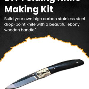 RELIC Skills | DIY Folding Knife Making Kit - Made in the USA - Gifts for Dad - Manly Gifts - Wood & Leather - New Fathers - Tools & Accessories - Camping - Family Gifts - Boys - Girls