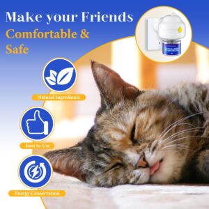 PUPMATE Ultimate 3-in-1 Cat Calming Diffuser with Pheromones - 30-Day Lasting Protection,Plug in, 2x48ml Refills. Perfect for Easing Anxiety from Environmental Changes, Travel, and Stress