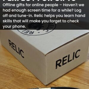 RELIC Skills | DIY Folding Knife Making Kit - Made in the USA - Gifts for Dad - Manly Gifts - Wood & Leather - New Fathers - Tools & Accessories - Camping - Family Gifts - Boys - Girls