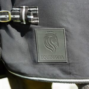 Equinavia Fryd Cotton Stable Blanket for Horses | No Fill Cotton Sheet with Wither Relief - Black - 78 in