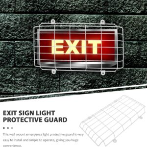 Wire Guard for Exit Sign Emergency Light Metal Wire Guard Damage Stopper Exit Sign Damage Cage Wall Mounted Emergency Signal Protective Cover