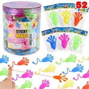 52 pcs Sticky Hands, Party Favors for Kids 4-8 8-12 Goodie Bag Stuffers Treasure Box Prizes Mini Stretchy Hands Fidget Toys Adults Party Supplies Birthday Gifts for Boys Girls Teens