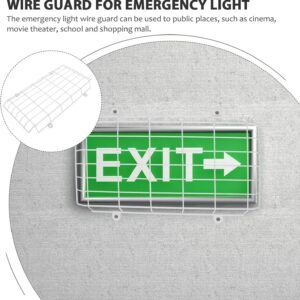 Wire Guard for Exit Sign Emergency Light Metal Wire Guard Damage Stopper Exit Sign Damage Cage Wall Mounted Emergency Signal Protective Cover