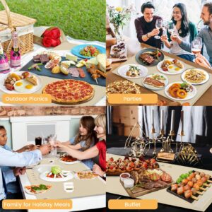 Beauty Star Food Warming Mat, Portable Food Warmer for Kitchen Countertop, Electric Heating Roll Up Tray for Buffet, Dish Heater Pads for Parties, Buffet, Get-Togethers, Flameless and Safer