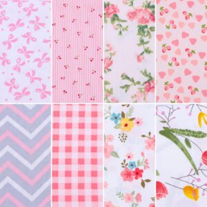 8Pcs 18" x 22" Cotton Fabric DIY Making Supplies Quilting Patchwork Fabric Fat Quarter Bundles DIY for Quilting Patchwork Cushions Cotton Fabric for Patchwork (Style-6)