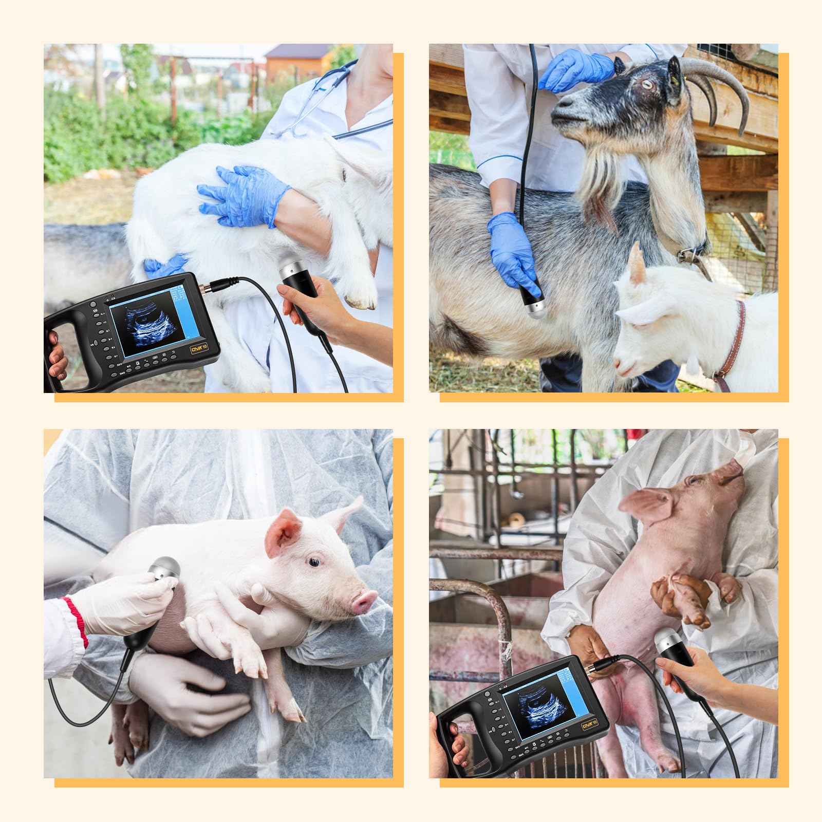 Portable Ultrasound Machine for Pregnancy - Digital Sonogram Machine with 3.5 MHz Probe and 8-Color Panels - Perfect for Sheep, Dogs, Cats, and Pigs Pregnancy Testing