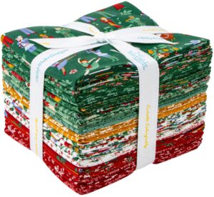 cayla naylor a pear-fect christmas 22 fat quarters riley blake designs fq-14970-22, assorted