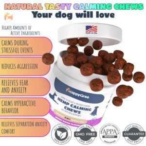 Best Natural Health Supplements for Dogs, Various Formulas & Benefits - Vet Recommended, 170 Natural Soft Chews - Smoky Bacon Flavor, Made in The USA (Hemp Calming)