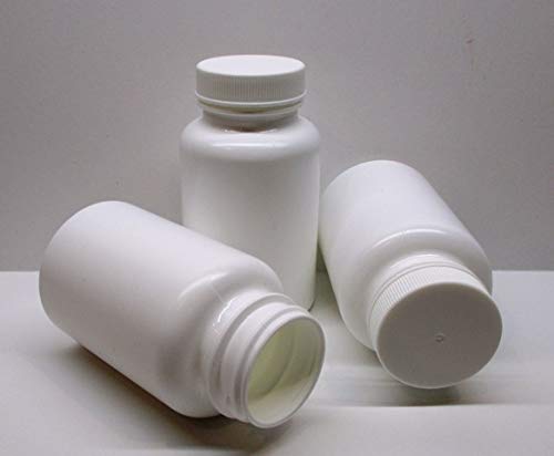 Packer Medical Supplement Bottles Complete With 38-400 Scres On Caps. 150 cc 5 Ounce Capacity. Solid White HDPE. Pharmaceutical Grade Product For Small Business And Consumer Packaging. (101)