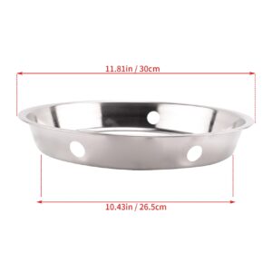 Jkjhbhged 2PCS Stainless Steel Wok Ring Metallic Round Bottom Wok Rack 10.43X11.8Inch Universal Size Inch for Gas Stove Fry Pans