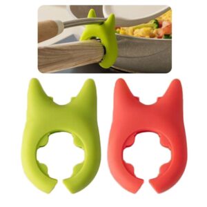 Silicone Spoon Rest for Stove Top,1/2PCS Spoon Rest for Cooking,Spoon Pot Pan Holder Spatula Bracket Clips,Heat Resistance Wok Spatula Holder Silicone Adjustable Kitchen Utensil Rest,Kitchen Gadget