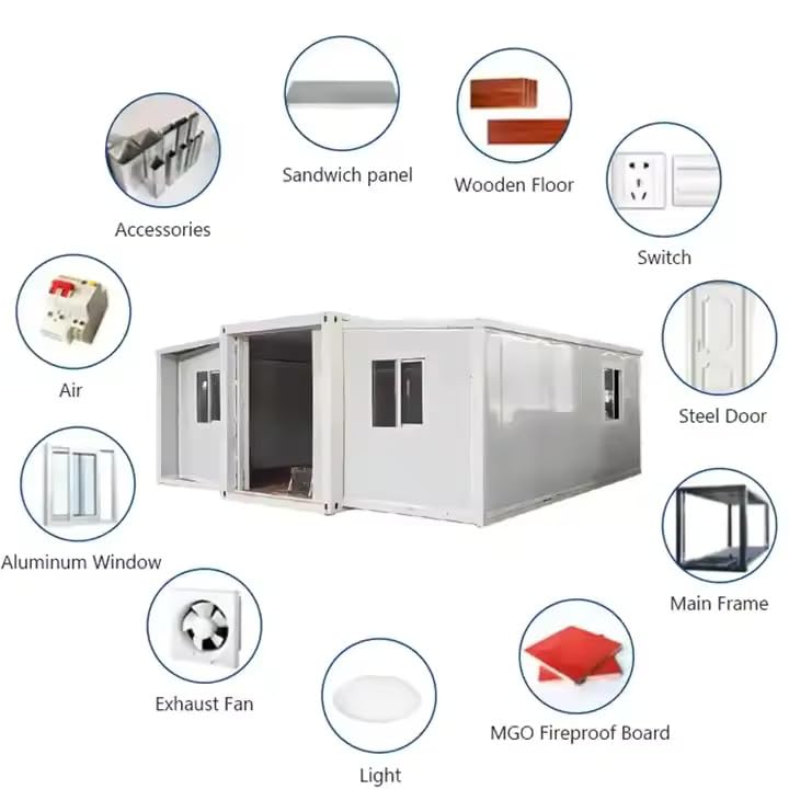 Generic Sunlit Haven: Portable Solar-Powered Prefab Home, Customizable & Expandable, Ideal for All - Moveable Living at its Finest! (4 Bedroom)