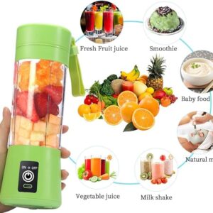 Generic Rechargeable electric orange mini travel fruit portable fresh professional usb extractor cirtrus juicer blender (Green), 7.5X7.5X23CM