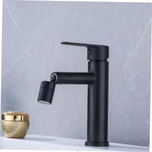 Angoily 1 Set Faucet Bathroom Hand Washing Bathtub Faucets Black Bathtub Faucet Shower Faucet Kitchen Basin Tap Shower Grip Water Tap Stainless Steel Hot and Cold Building Materials