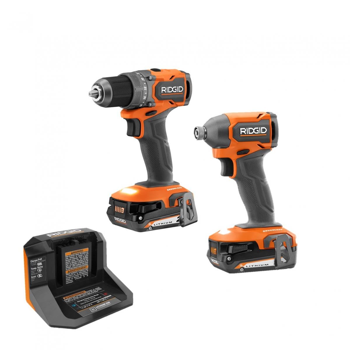 RIDGID 18V SubCompact Brushless 2-Tool Combo Kit IMPACT & DRILL DRIVER, R97801