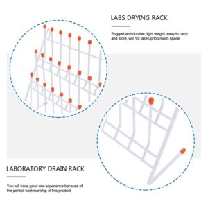 Jkjhbhged Lab Drying Rack 24 Pegs Lab Glassware Rack Wire Glassware Drying Rack Wall Mount/Freestanding Lab Glass Drying Rack