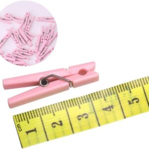 Tayarana Mini Plastic Clothepins for Baby Shower Party Favors Decorations Supplies (60pcs Pink)