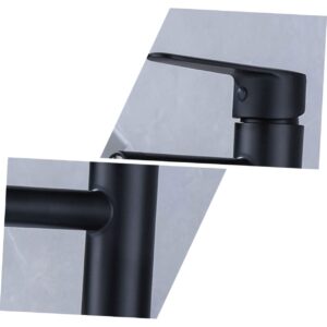 Angoily 1 Set Faucet Bathroom Hand Washing Bathtub Faucets Black Bathtub Faucet Shower Faucet Kitchen Basin Tap Shower Grip Water Tap Stainless Steel Hot and Cold Building Materials