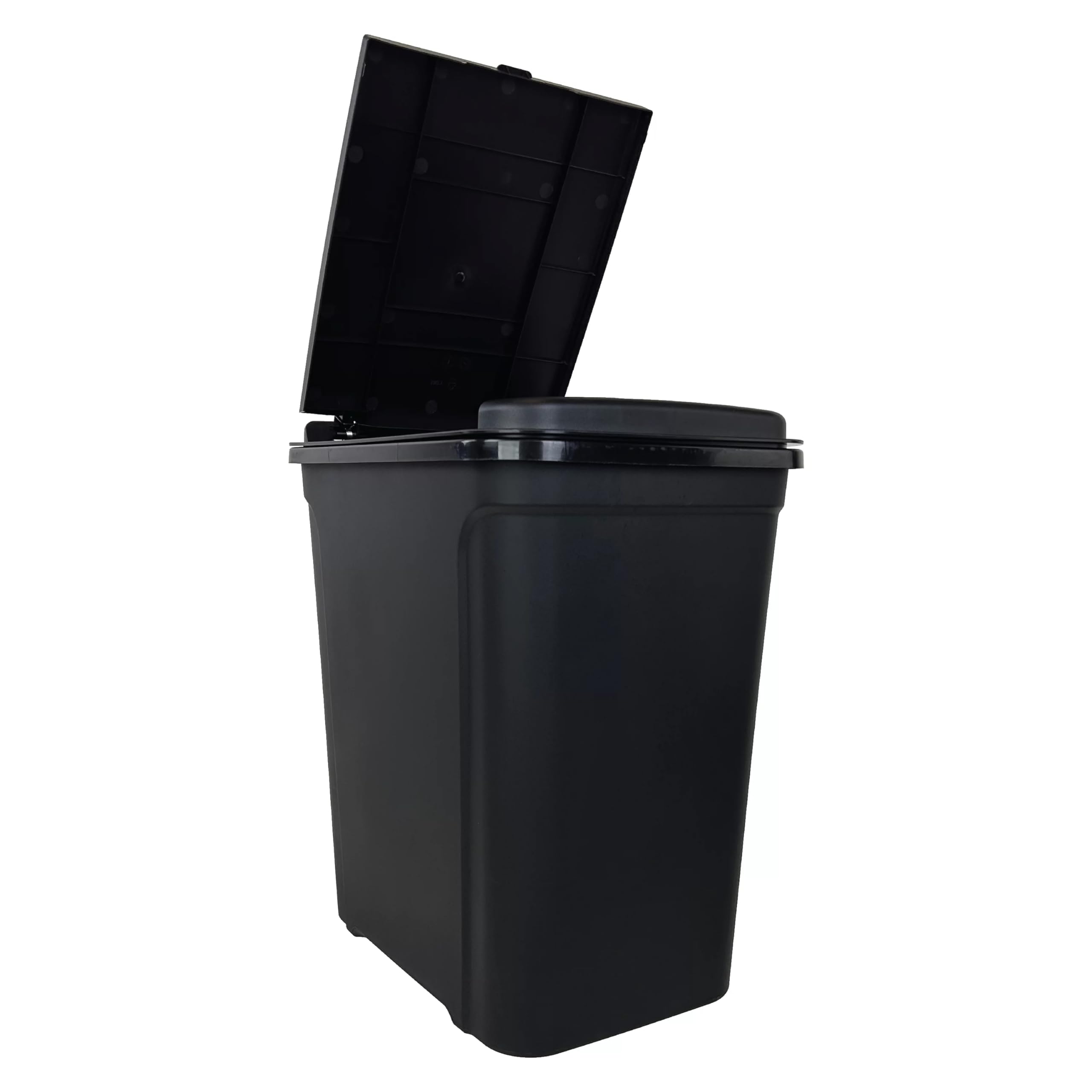 BMHSN 7.6 Gallon Kitchen Plastic Touch Top Lid Trashcan, Black