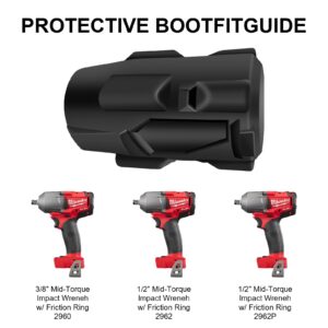 Replacement Part 49-16-2960 Mid-torque Impact Wrench Protective Boot Rubber Boot Fit For Milwaukee M18 2960-20, 2962-20, 2962P-20