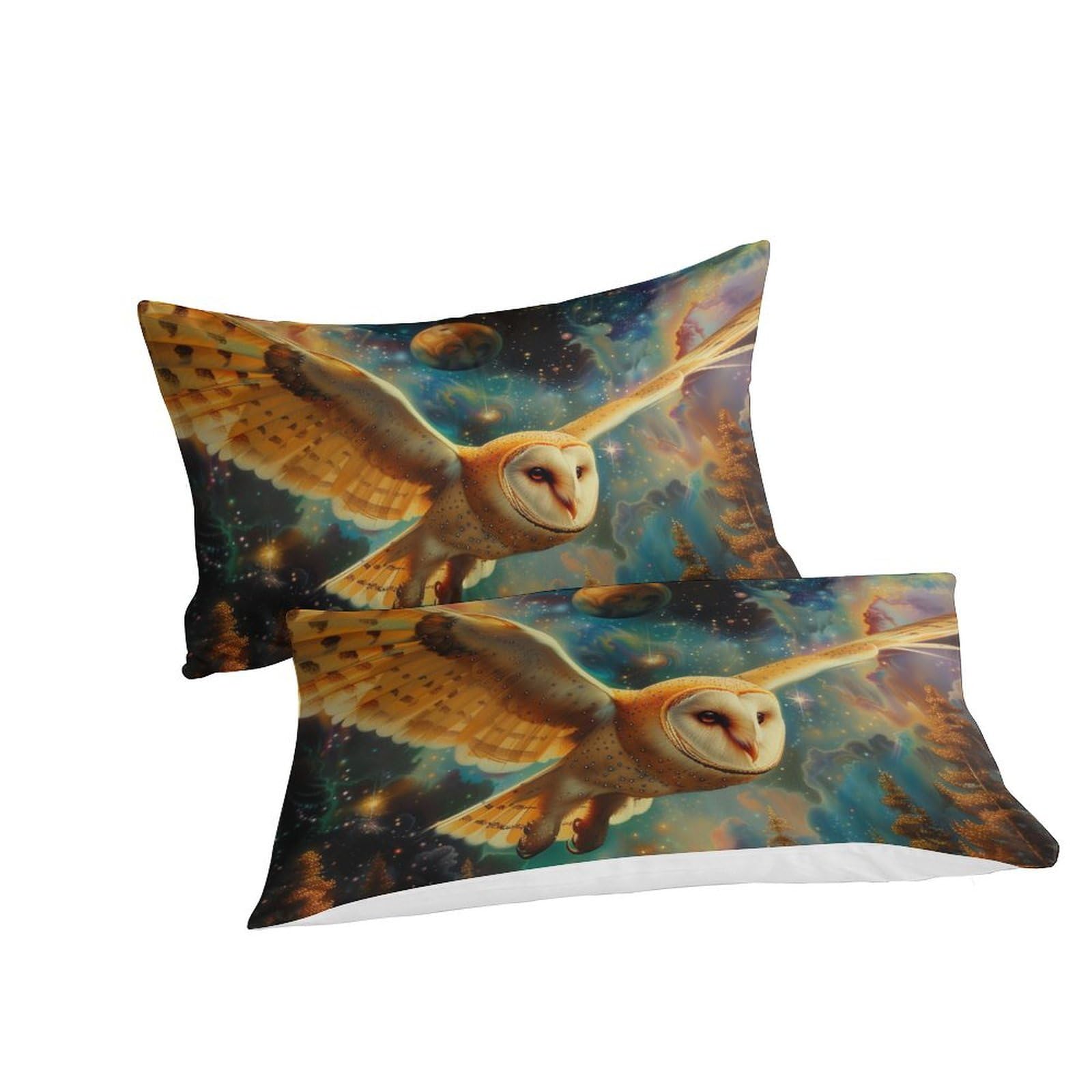 SorEci Mystery Owl Duvet Cover Bedding Set for Unisex 3D Digital Fantasy World Printed Comforter Cover Soft 3Pcs Ultra Soft Quilt Cover with 2 Pillow Shams Zipper Closure Queen（228x228cm）, Style-4