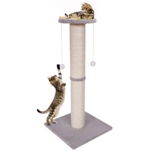 cat scratching post-scratching post with sisal rope for indoor cats large cat scratching post sisal cat scratcher cute for kitten scratching post(34 inch)