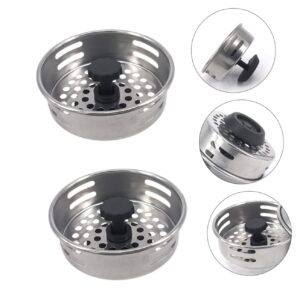 Veemoon 4pcs Kitchen Sink Strainer Kitchen Floor Drainer Drain Hair Catcher Drain Strainer Bathtub Filter Kitchen Sink Stopper with Strainer Bath Filter Stainless Steel Rubber Drainage A27