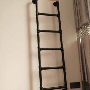 ZSPINJIA Ladders for Egress Basement Window Well Covers Outside,Small Escape Ladder for Fire Emergency Home Safety,Wrought Iron Loft Ladder for High Bed