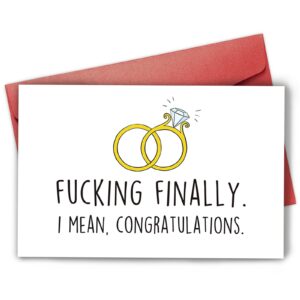 bablira humor wedding card for the couple, sarcastic congrats card for bride & groom, funny wedding shower card, engagement car, marriage congratulations card