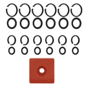 1/2"" & 3/8"" impact wrench retainer rings with o-ring fit for electric wrench/pneumatic wrench, including retainer ring anvil install tool, impact wrench tool parts and accessories (6+6/sets), black