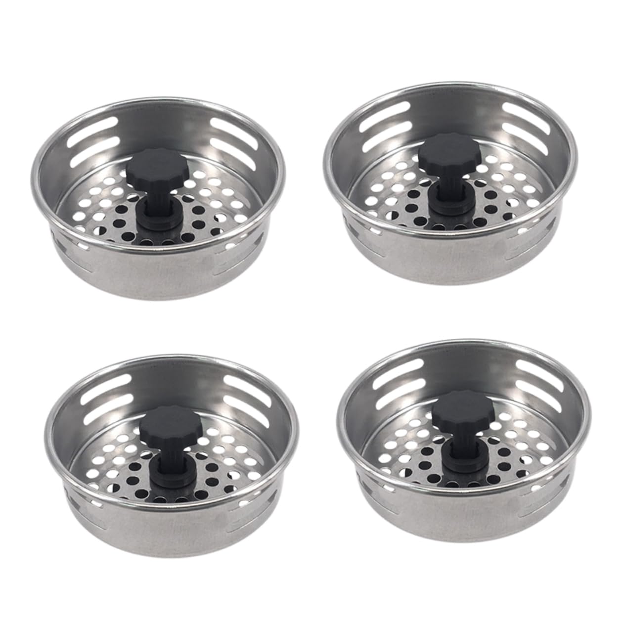 Veemoon 4pcs Kitchen Sink Strainer Kitchen Floor Drainer Drain Hair Catcher Drain Strainer Bathtub Filter Kitchen Sink Stopper with Strainer Bath Filter Stainless Steel Rubber Drainage A27