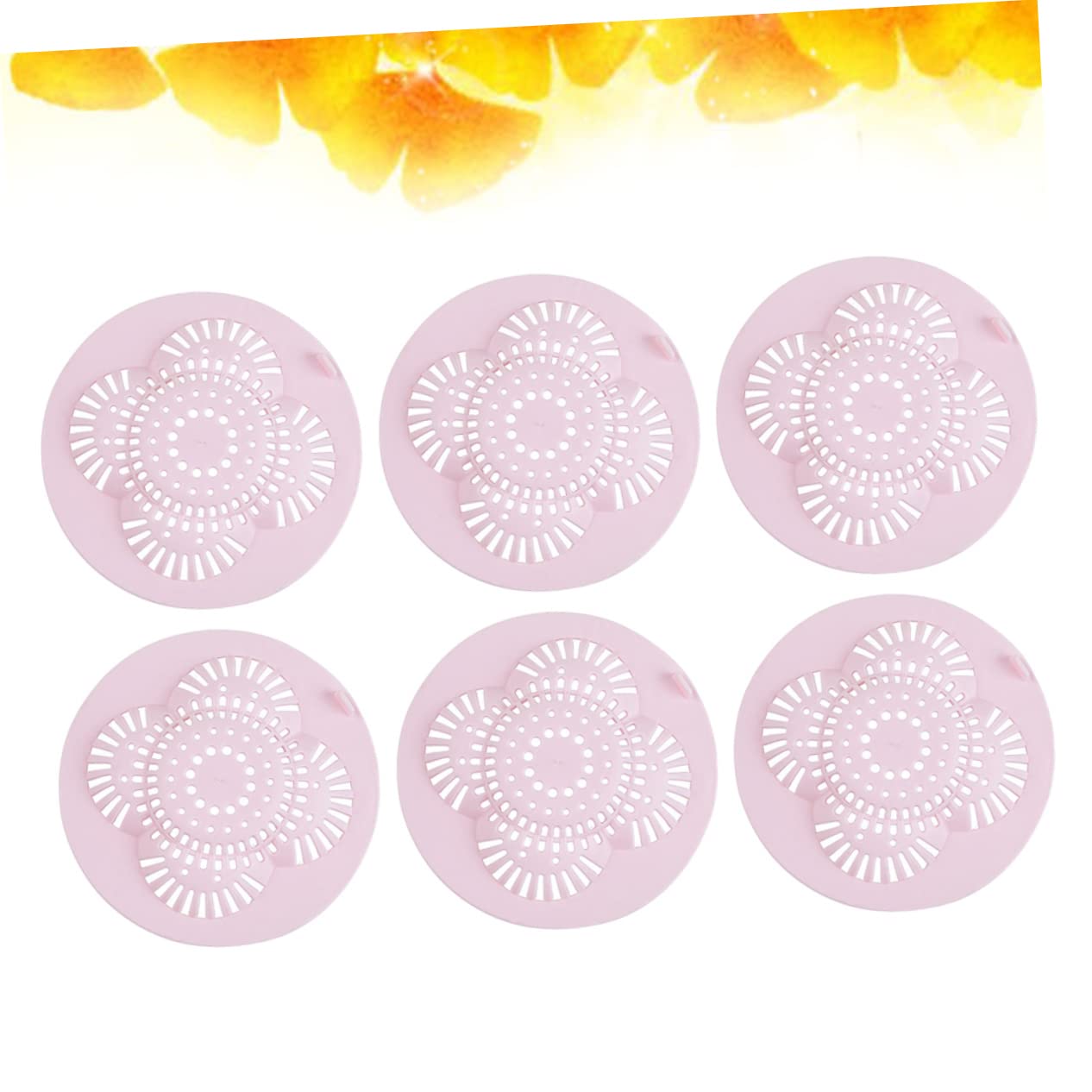 Veemoon 6pcs Floor Drain Cover Hair Filters Food Debris Filter Bathtub Stopper Kitchen Sinkroom Bathtub Plug Filter Sink Filters Sink Strainer Kitchen Sink Plug Earth Tones Blush Pink