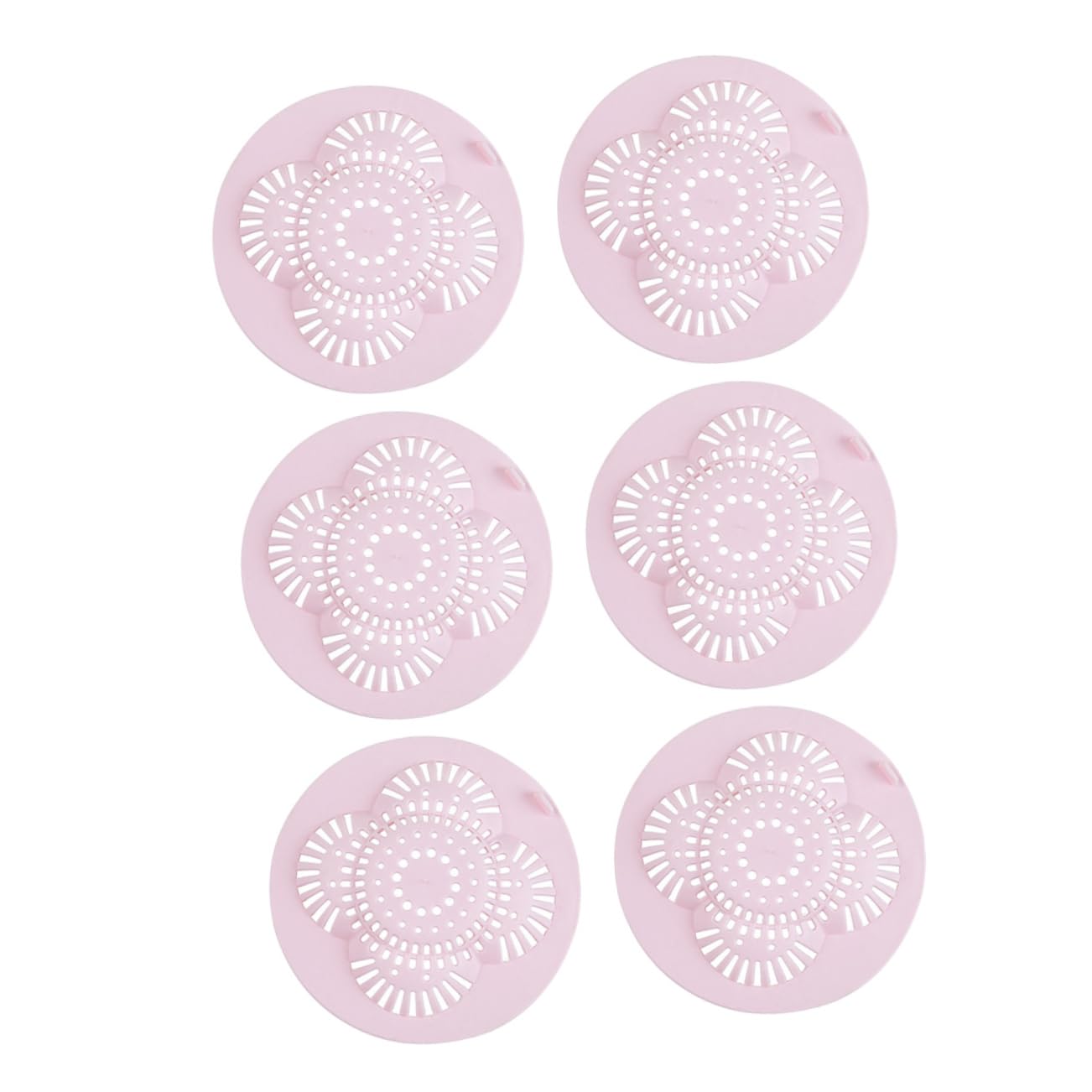 Veemoon 6pcs Floor Drain Cover Hair Filters Food Debris Filter Bathtub Stopper Kitchen Sinkroom Bathtub Plug Filter Sink Filters Sink Strainer Kitchen Sink Plug Earth Tones Blush Pink