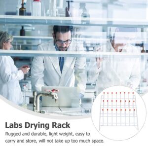 Jkjhbhged Lab Drying Rack 24 Pegs Lab Glassware Rack Wire Glassware Drying Rack Wall Mount/Freestanding Lab Glass Drying Rack