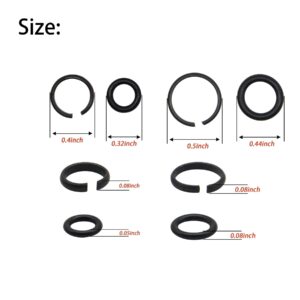 1/2"" & 3/8"" Impact Wrench Retainer rings with O-ring Fit for Electric Wrench/Pneumatic Wrench, Including Retainer Ring Anvil Install Tool, Impact Wrench Tool Parts and Accessories (6+6/Sets), Black