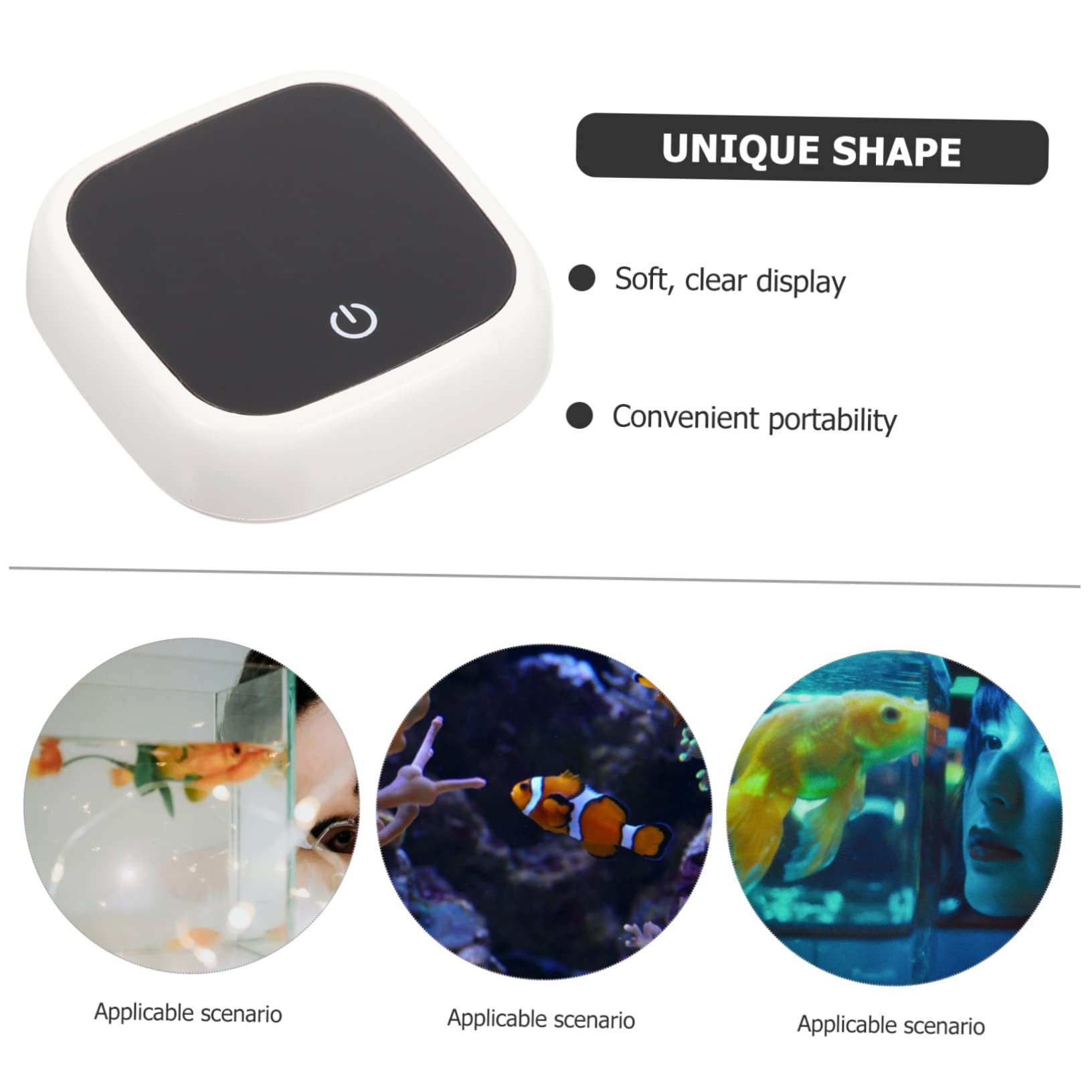 LIOOBO Thermometer Aquatic Turtle Tank Accessories Fish Tank Thermometer Container abs pet Equipment Electronic Aquarium Temperature Gauge Aquarium Fish Tank Paste Turtle Tank