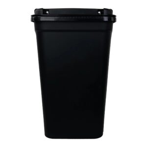 BMHSN 7.6 Gallon Kitchen Plastic Touch Top Lid Trashcan, Black