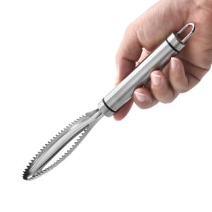 Fish Scale Removal Tool, Fish Scaler, Fish Scale Remover, Stainless Steel Fish Peeler Efficient Fish Descaler Tool Fish Scales Cleaning Brush for Chef and Home Cooks