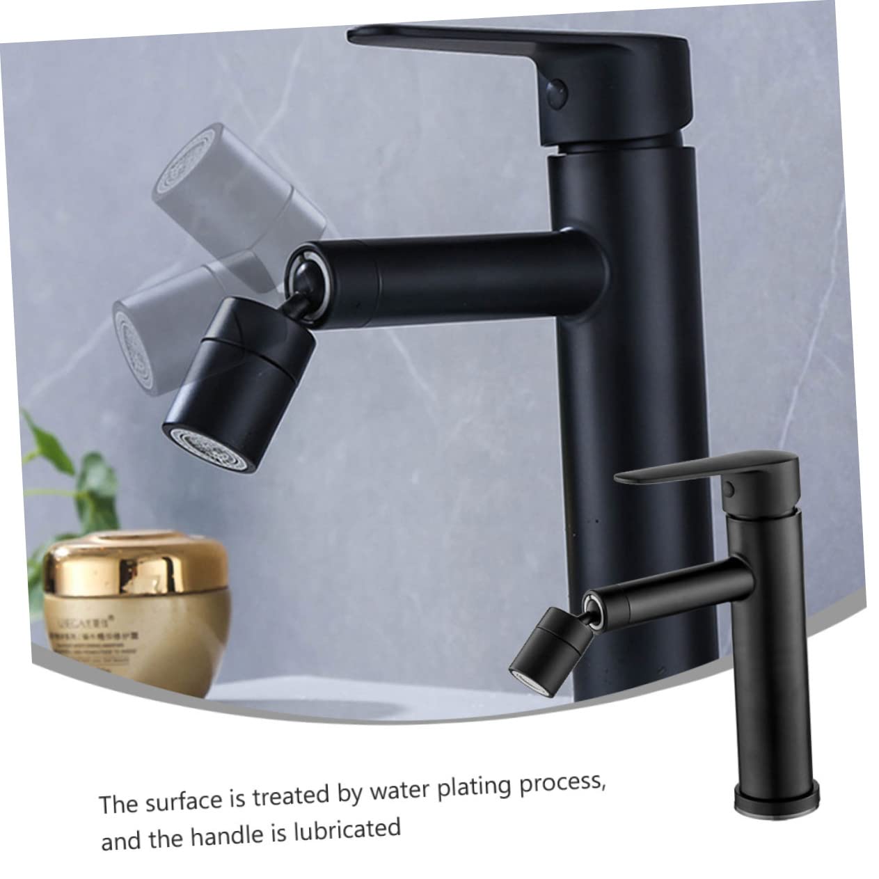 Angoily 1 Set Faucet Bathroom Hand Washing Bathtub Faucets Black Bathtub Faucet Shower Faucet Kitchen Basin Tap Shower Grip Water Tap Stainless Steel Hot and Cold Building Materials