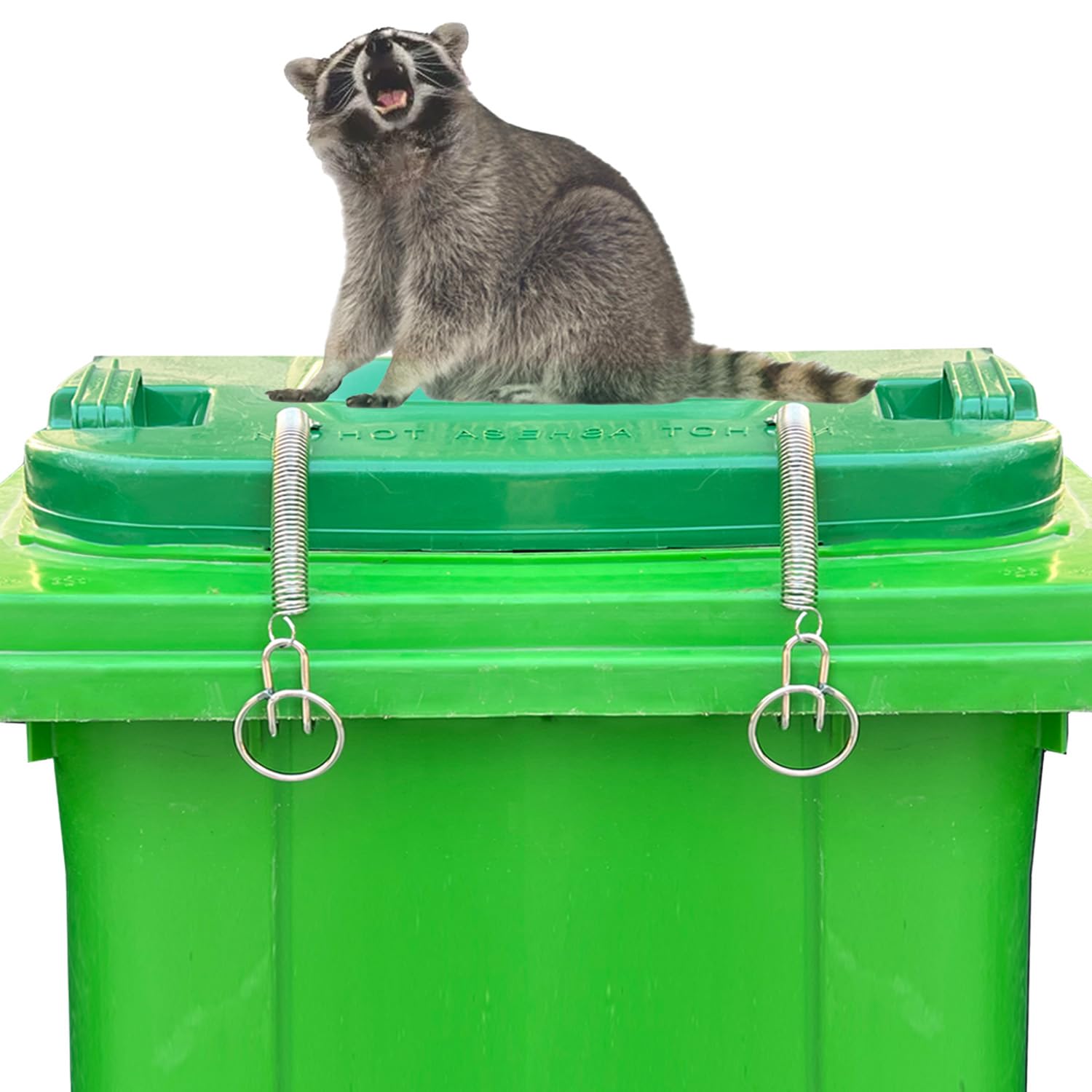 KAPIQIU Trash Can Locks for Animals cans to Stop Raccoons, Pets, and Wind. Provides a Secure Grip, preventing Animals from Lifting The lid and Scattering Litter Everywhere（2-Pack）