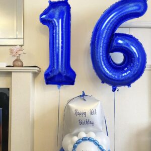 Navy Blue Number 20 Balloon 40 Inch,Dark Blue 20 Balloons Number Big Large Mylar 20th Birthday Balloon for Birthday Party Graduation Anniversary Decorations