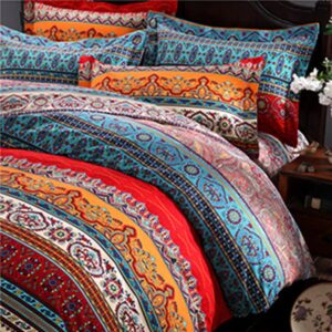 YAHFSHUILU Bohemian Duvet Cover Sets 3Pcs 3D Print Quilt Cover Retro Court Style Bohemia Cover with Zipper Closure Retro Traditional Bohemia Quilt Cover with 2 Pillow Shams,King Size