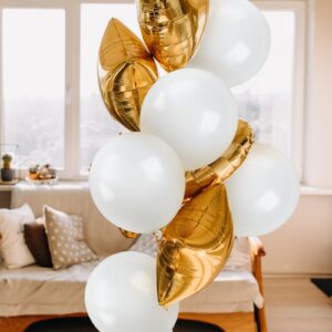 12 Pieces 18 Inch White Balloons, Large Latex Party Balloons Round Wedding Balloons Giant White Balloons Bulk for Graduation,Wedding,Baby Shower,Anniversary,Birthday Themed Party Decorations