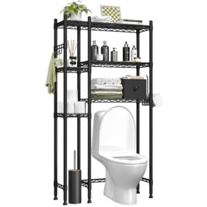 reibii over toilet storage with drawer over the toilet storage shelf 3 tier over the toilet cabinet over toilet bathroom storage bathroom shelves with towel hook,tissue holder,sturdy,space-saving