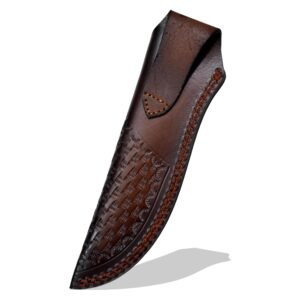 Custom Leather Sheath Tooled Leather Sheath/Hunting Knife Sheath Universal Leather Knife Sheath Sheath Fit up to 8.0" Blade 100% Real Laether/Hercules Knives