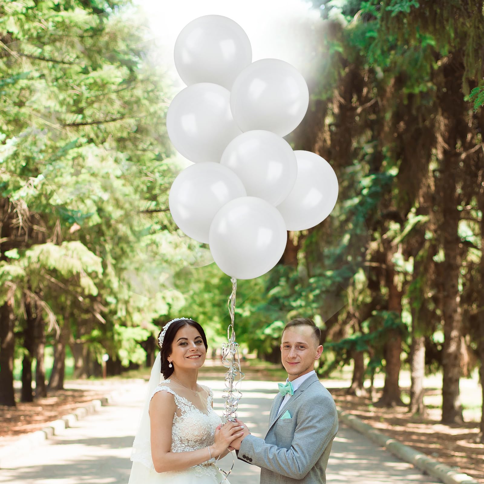 12 Pieces 18 Inch White Balloons, Large Latex Party Balloons Round Wedding Balloons Giant White Balloons Bulk for Graduation,Wedding,Baby Shower,Anniversary,Birthday Themed Party Decorations