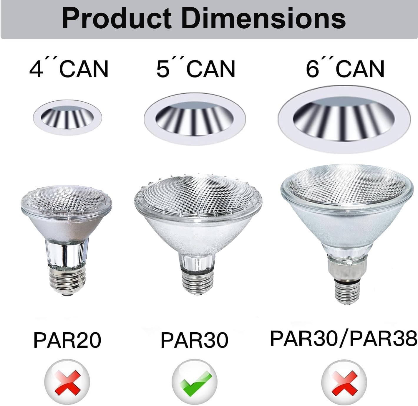 Ivyemons PAR30 Short Neck Halogen 75W - 6 Pack PAR30 Flood Light Bulbs E26 Base, PAR30 Dimmable 2800K Warm White, Long Lasting PAR30 Halogen Bulb for Accent Lighting, Tracking Light, Recessed Light