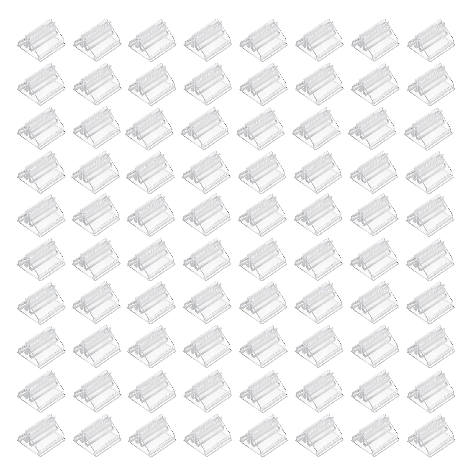 80 Pcs Card Stands Translucent Plastic DIY Card Holders 0.7 Inch Table Number Stands Clear Paper Board Clips for Cards Photos Memos Pictures Display Game Party Favor