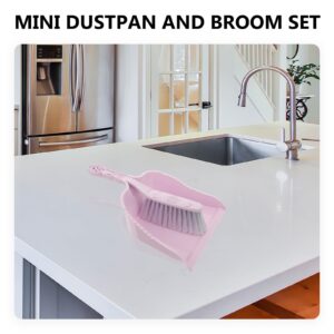 NOLITOY Small Broom and Dustpan Set, Mini Dust Pan and Brush Set, Handheld Dust Pan with Cleaning Brush Combo for Home, Table, Countertop, Sofa